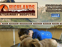 Tablet Screenshot of highlandsveterinaryhospital.com